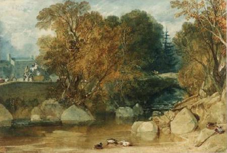 Joseph Mallord William Turner Turner 1813 watercolour, Ivy Bridge oil painting picture